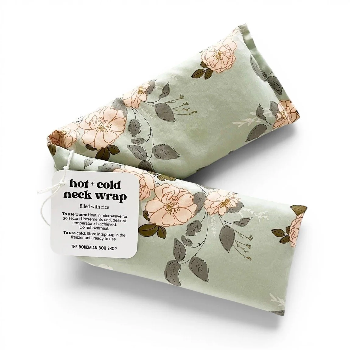 A 20" inch x 4" inch cold and heat therapy neck wrap designed to relieve aches, pains, and inflammation in your neck, back, shoulders, and knees.