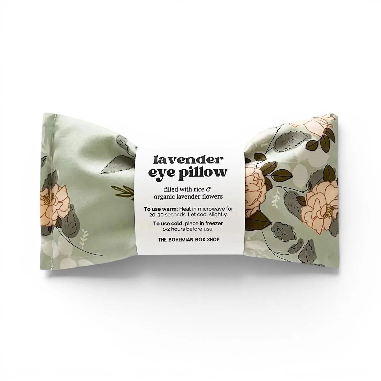Lavender scented eye pillow for relaxation and sleep support.