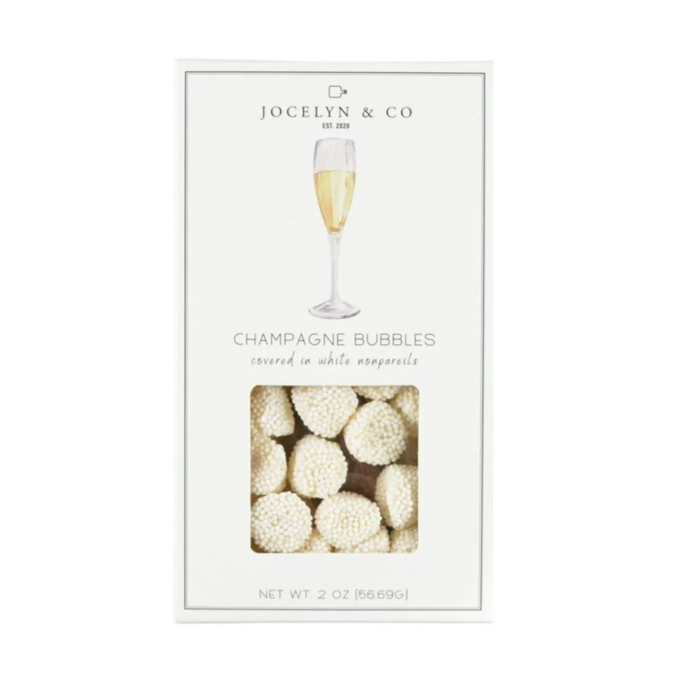 Champagne-flavored bubble candies inspired by the sparkle and effervescence of champagne.