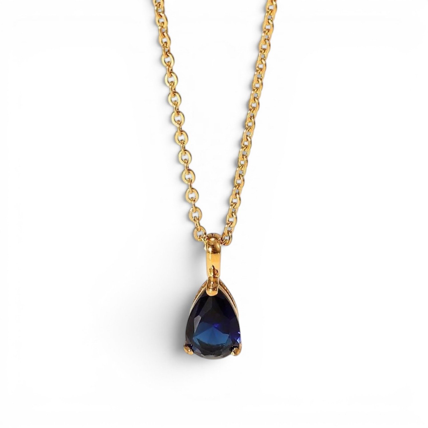 Blue sapphire pendant necklace for women.