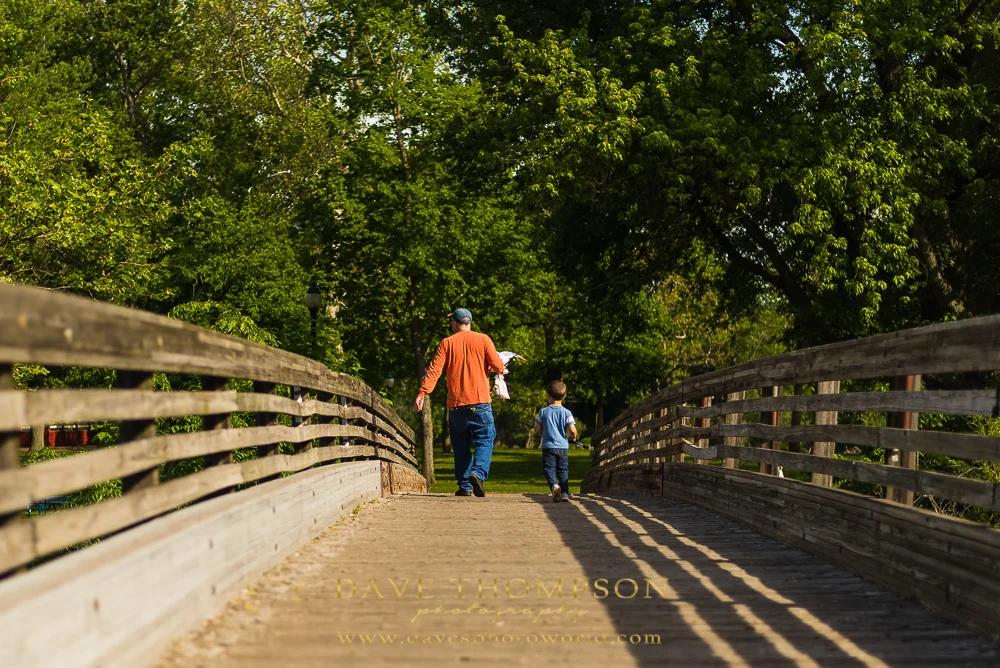Grandpa and grandson were heading to their favorite fishing spot
