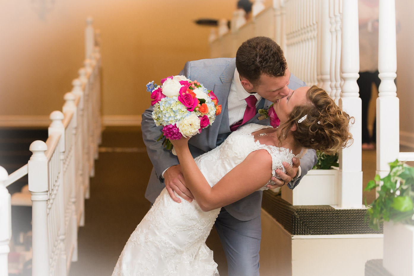 Brides First Kiss at Reception