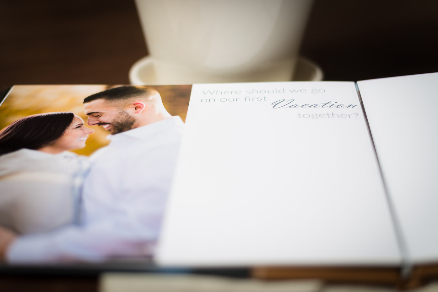 Guest Sign In Album with Engagement Photos