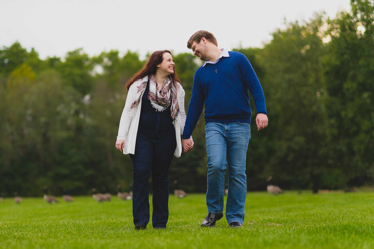 Engagement at Saint Patricks Park South Bend