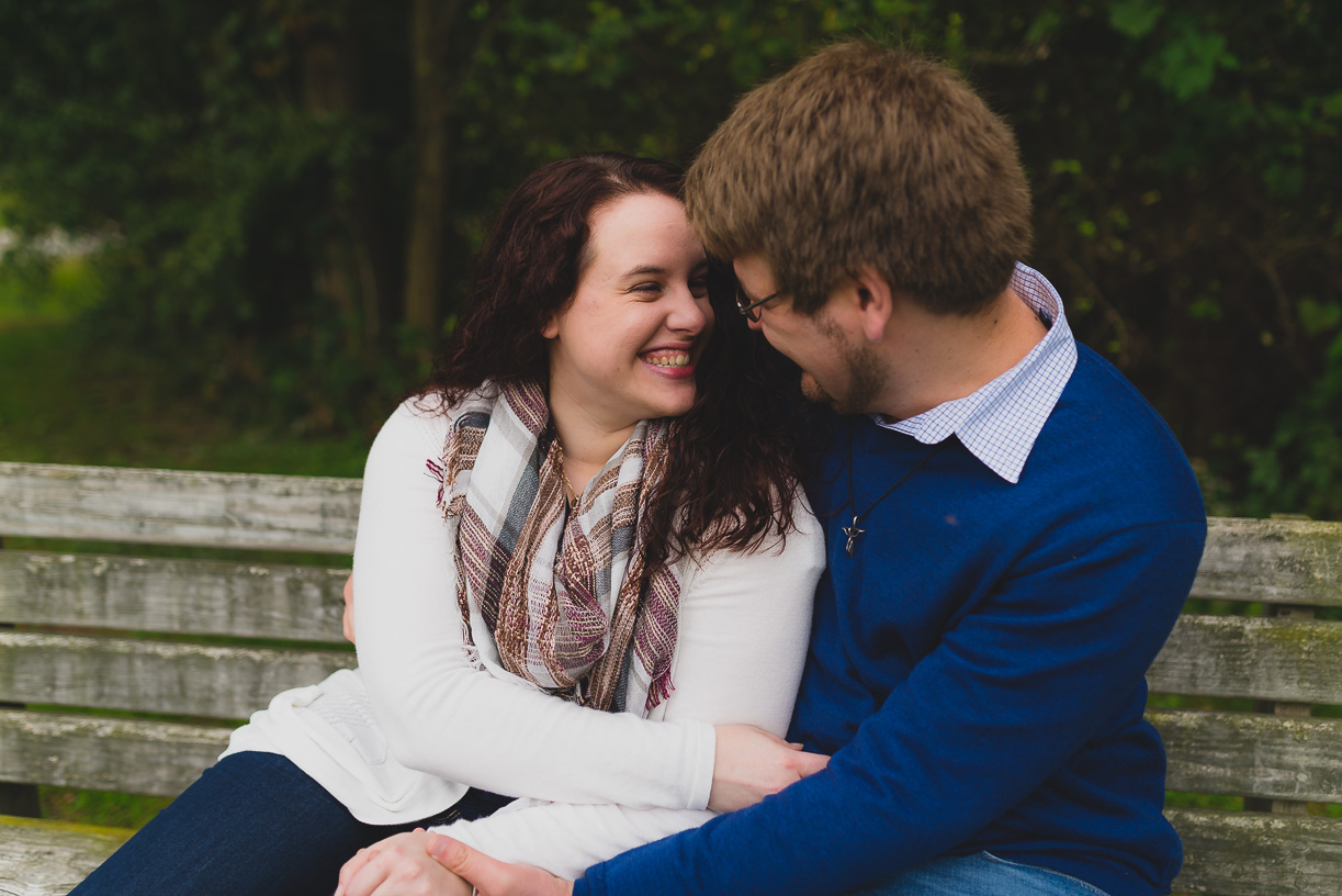 Engagement at Saint Patricks Park South Bend