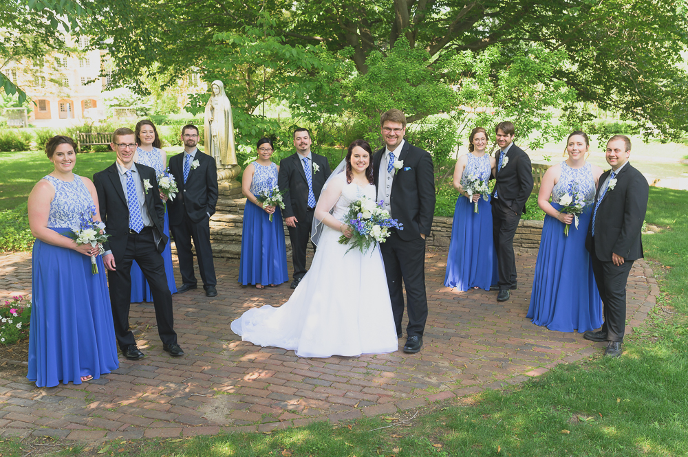 Wedding party picture at St. Mary's