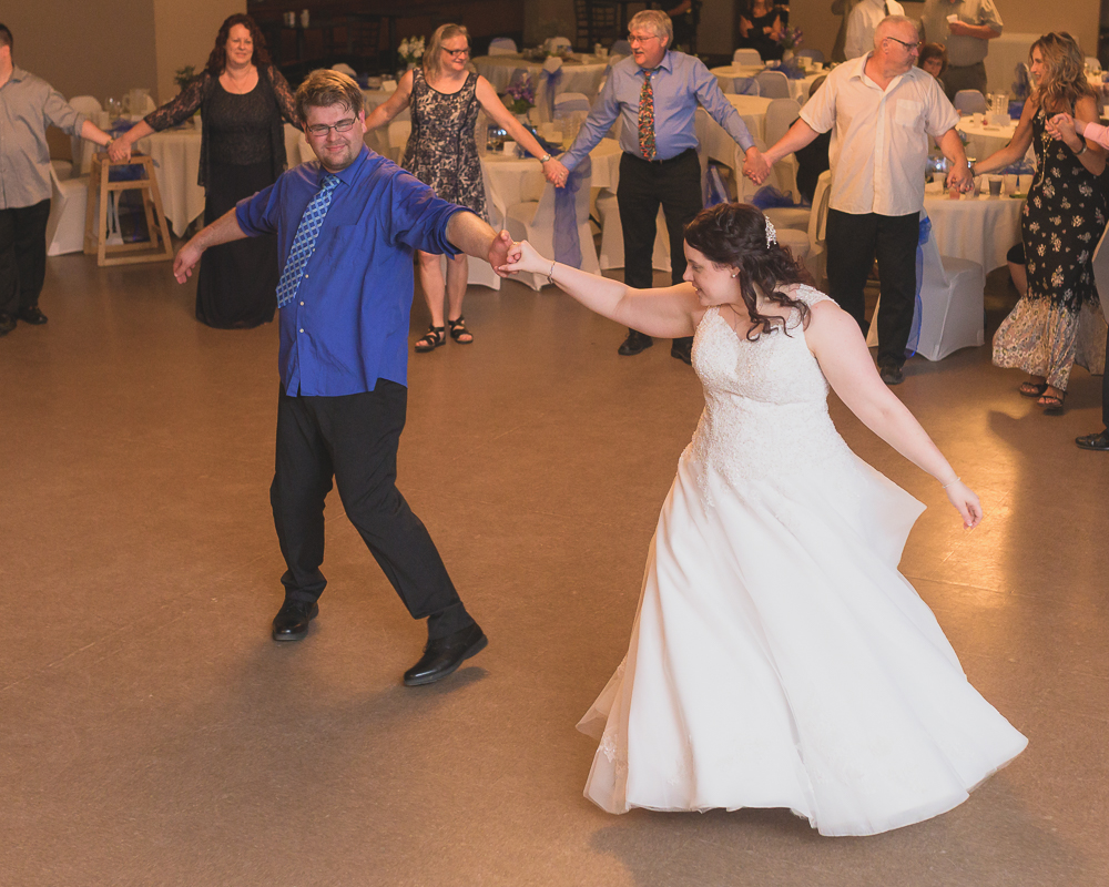 Bride and Groom on Dance floor in South Bend