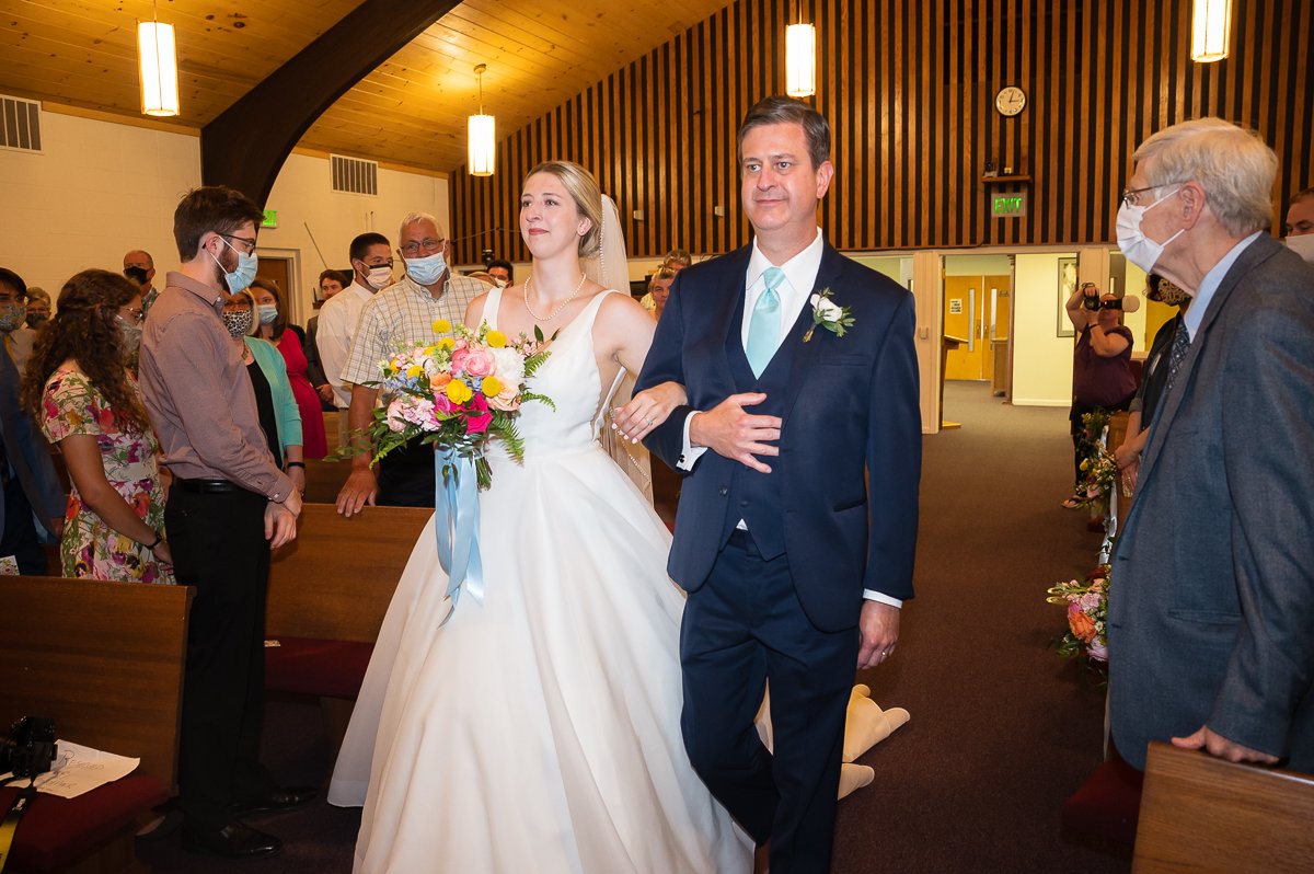 Wedding ceremony at Waterford Mennonite Church