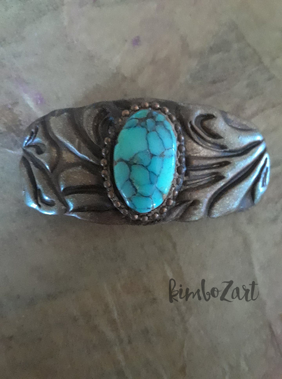 Variscite Tooled Leather Bracelet Bar.jpg