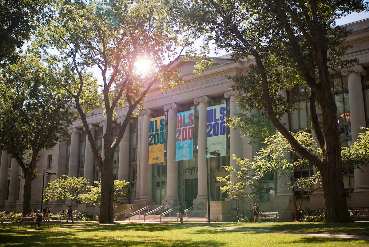 Langdell Library, stalwart bastion of legal learning. Also, it's a great place to nap. Photo credit: HLS Facebook page. 
