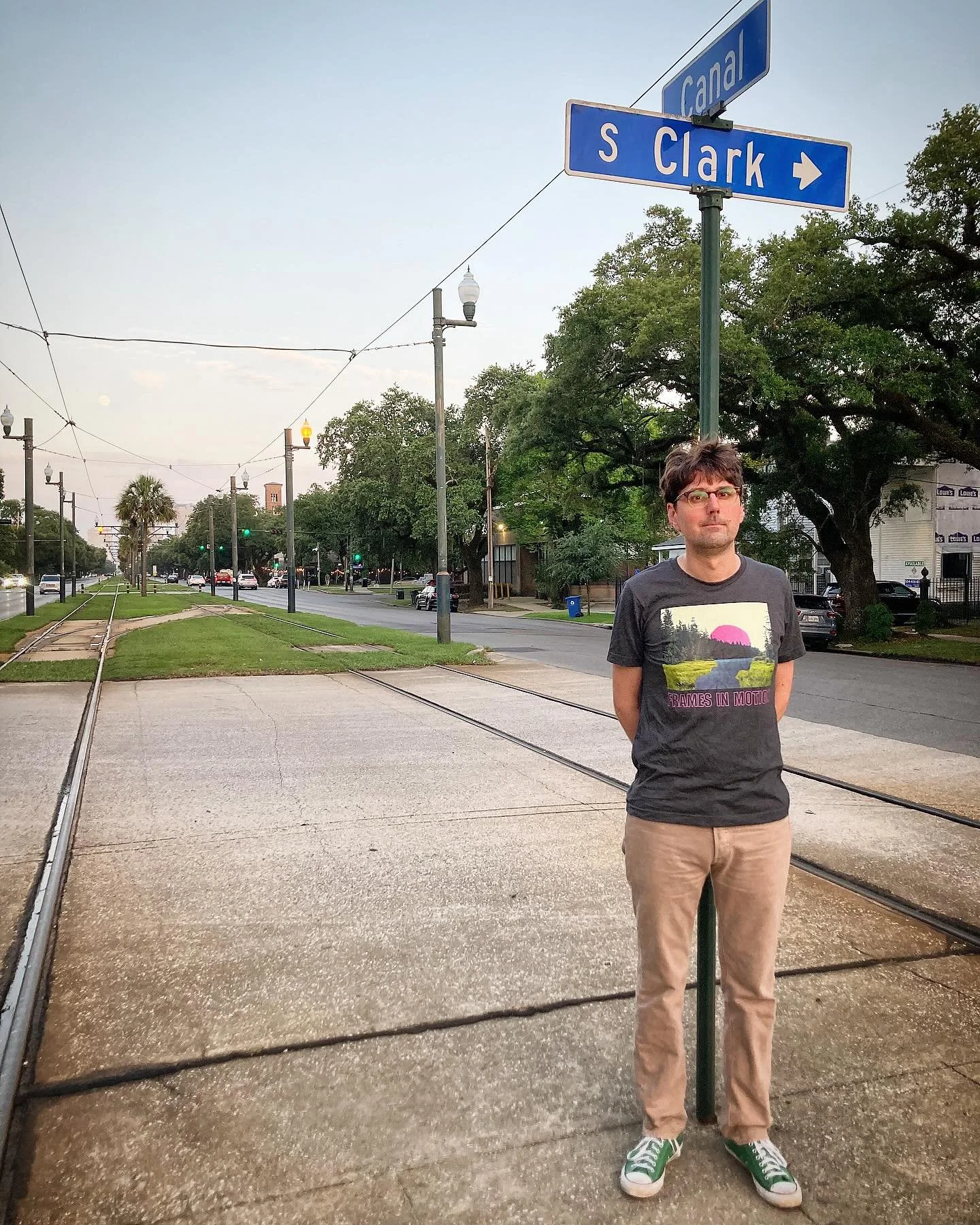 Yes we have fans in New Orleans! At least *a* fan? Joe here is modeling the Crude Koan t-shirt. Finally available for purchase on our website! Link in biography. 

#crudekoan #seattlemusic #bandtshirts #merch #pnw #sea #seattle #music #northwestmusic