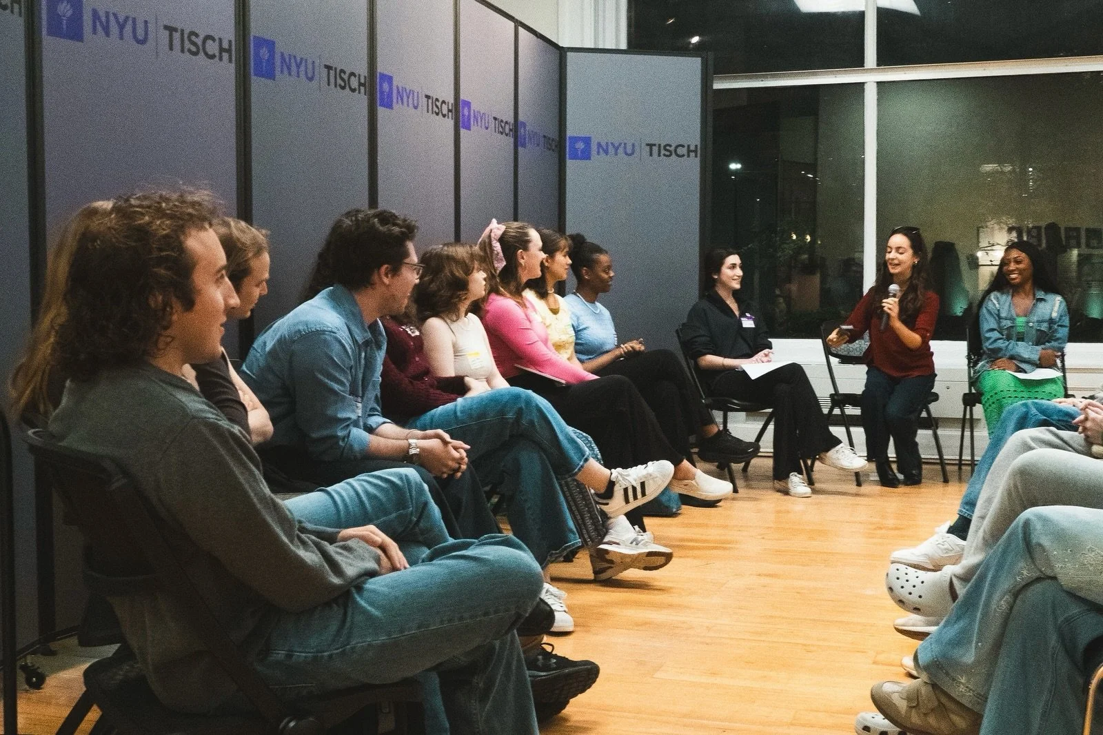 A first for NYU theatre! 🎭✨

On Tuesday, TNT and @inlight.social hosted BEHIND THE CURTAIN, a panel bringing together leaders from NYU&rsquo;s theatre clubs to discuss how students can get involved. Attendees had the chance to hear directly from eac