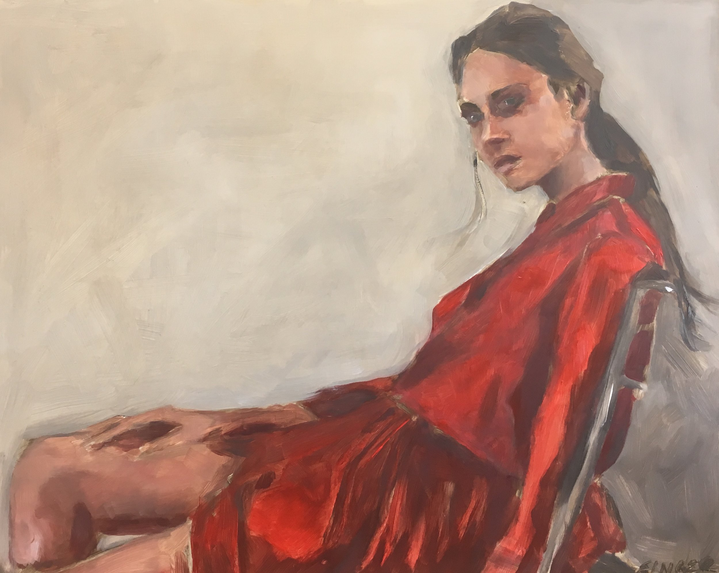 Valeria in Red