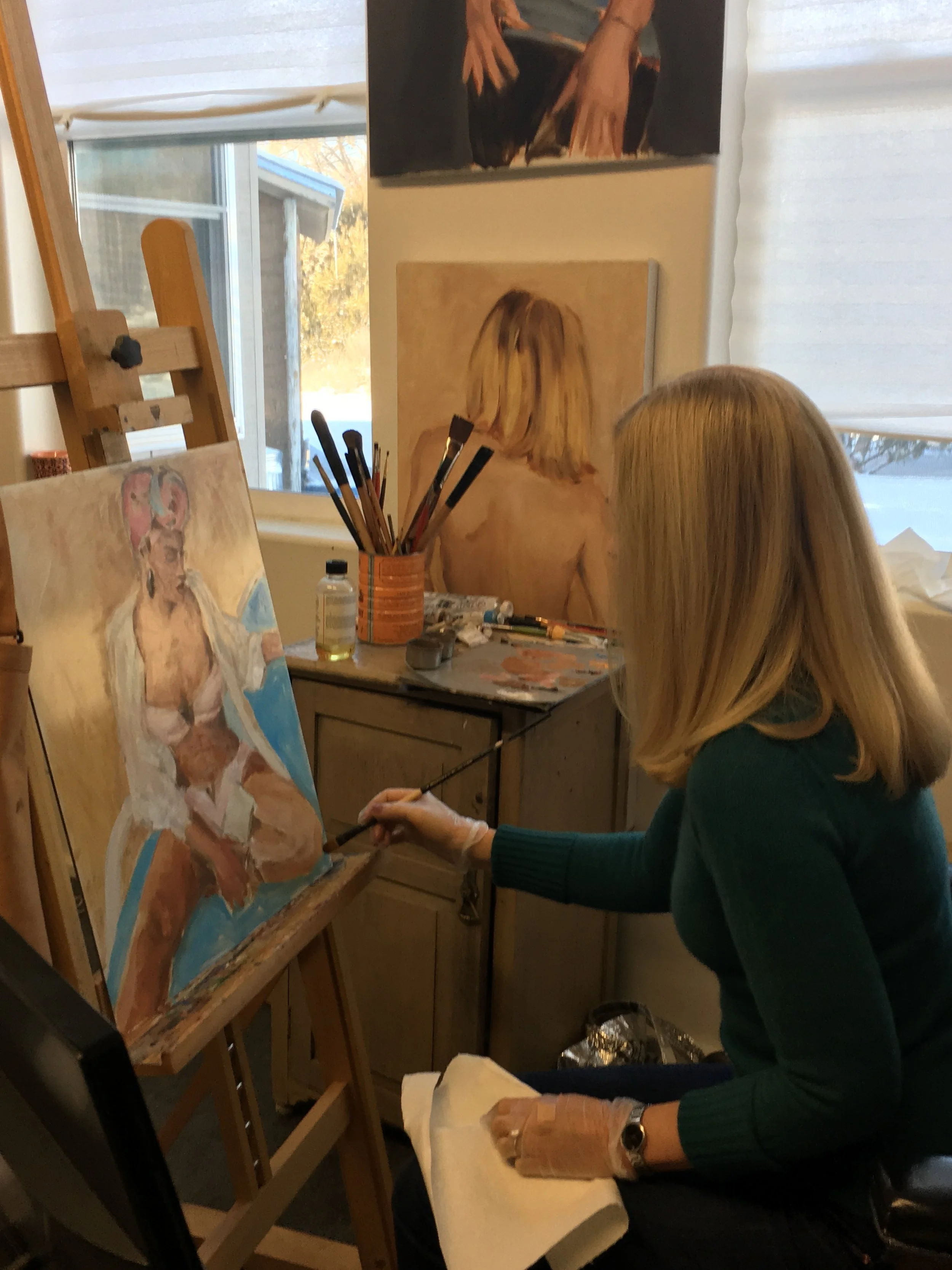In the Studio, Galisteo, New Mexico