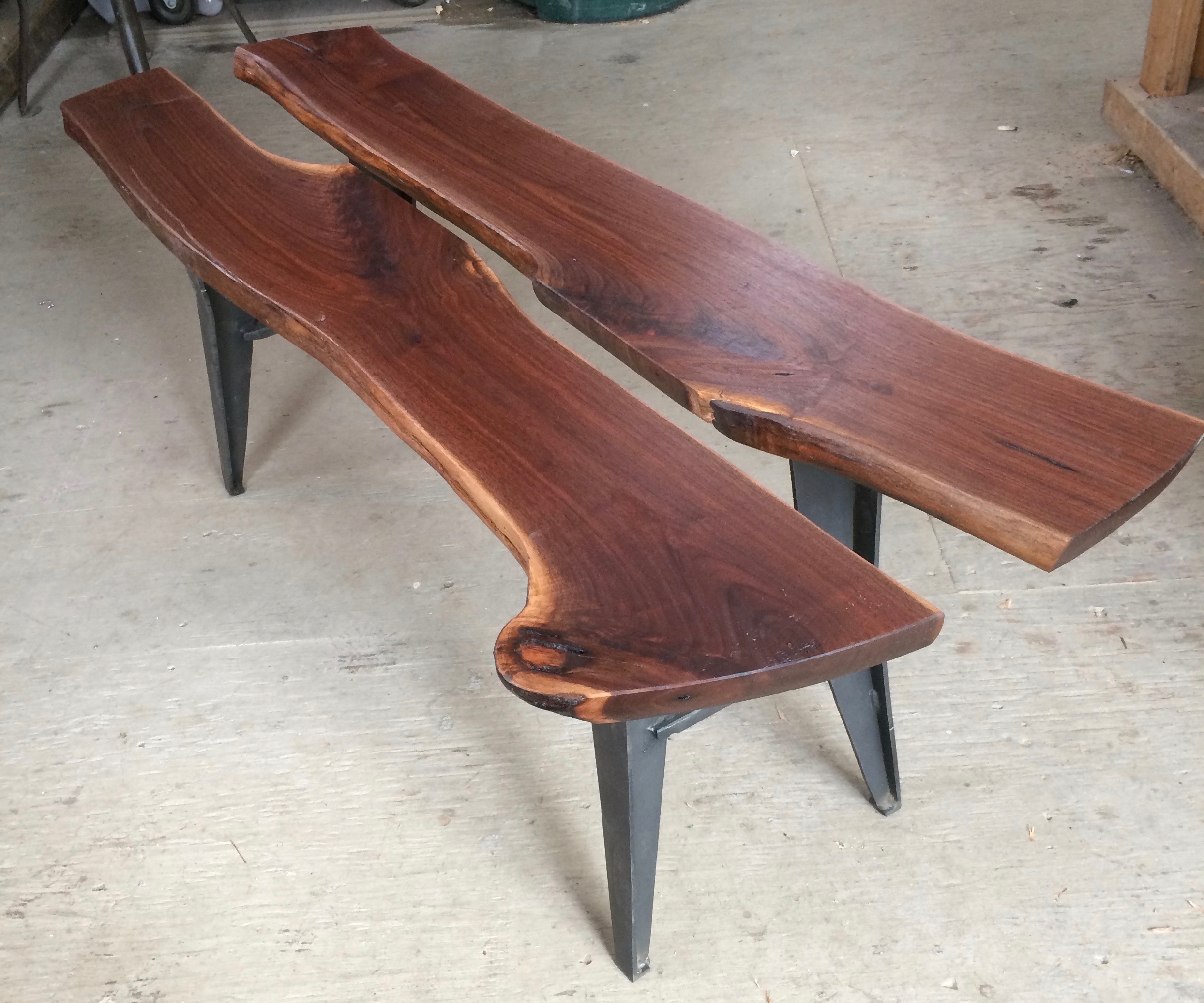 Walnut & Steel Coffee Table 