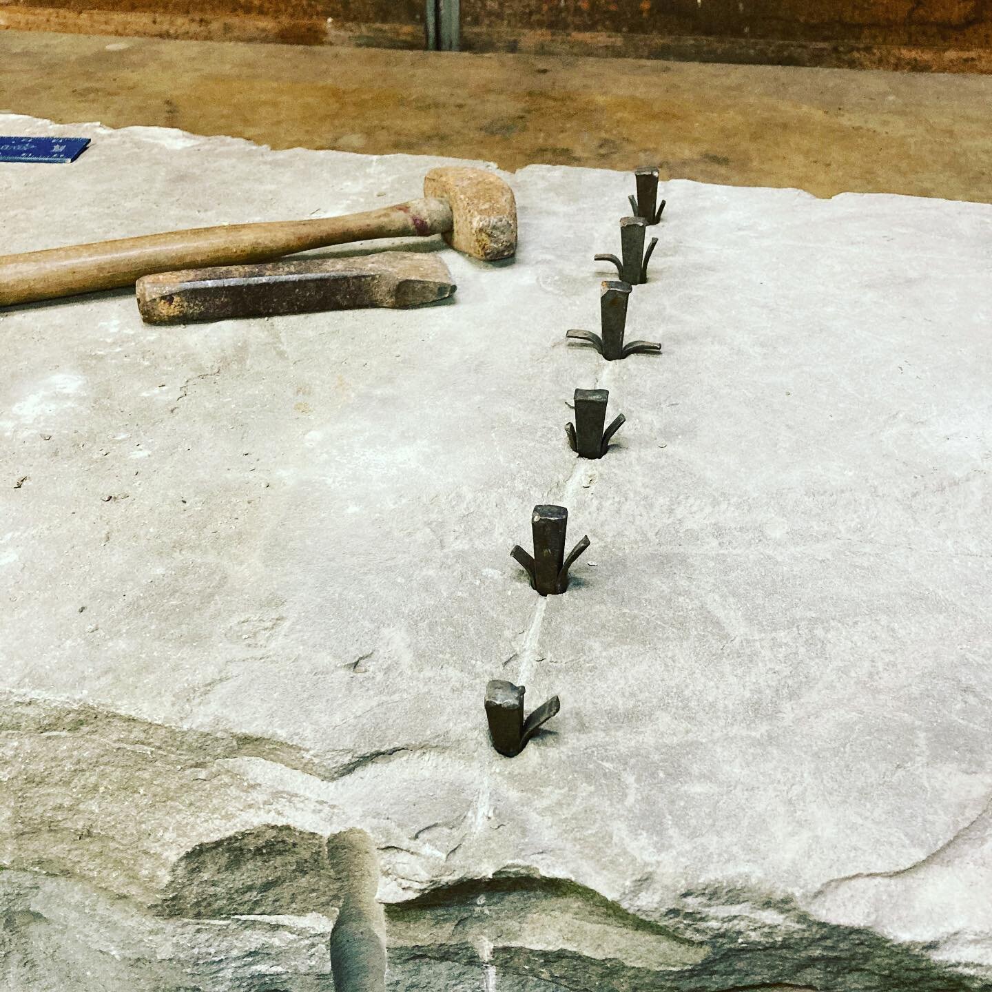 I miss playing with rocks! Making a custom sculpture pedestal for a client of mine. #sculpture #pedestal #stonework #artwork #buckscountypa