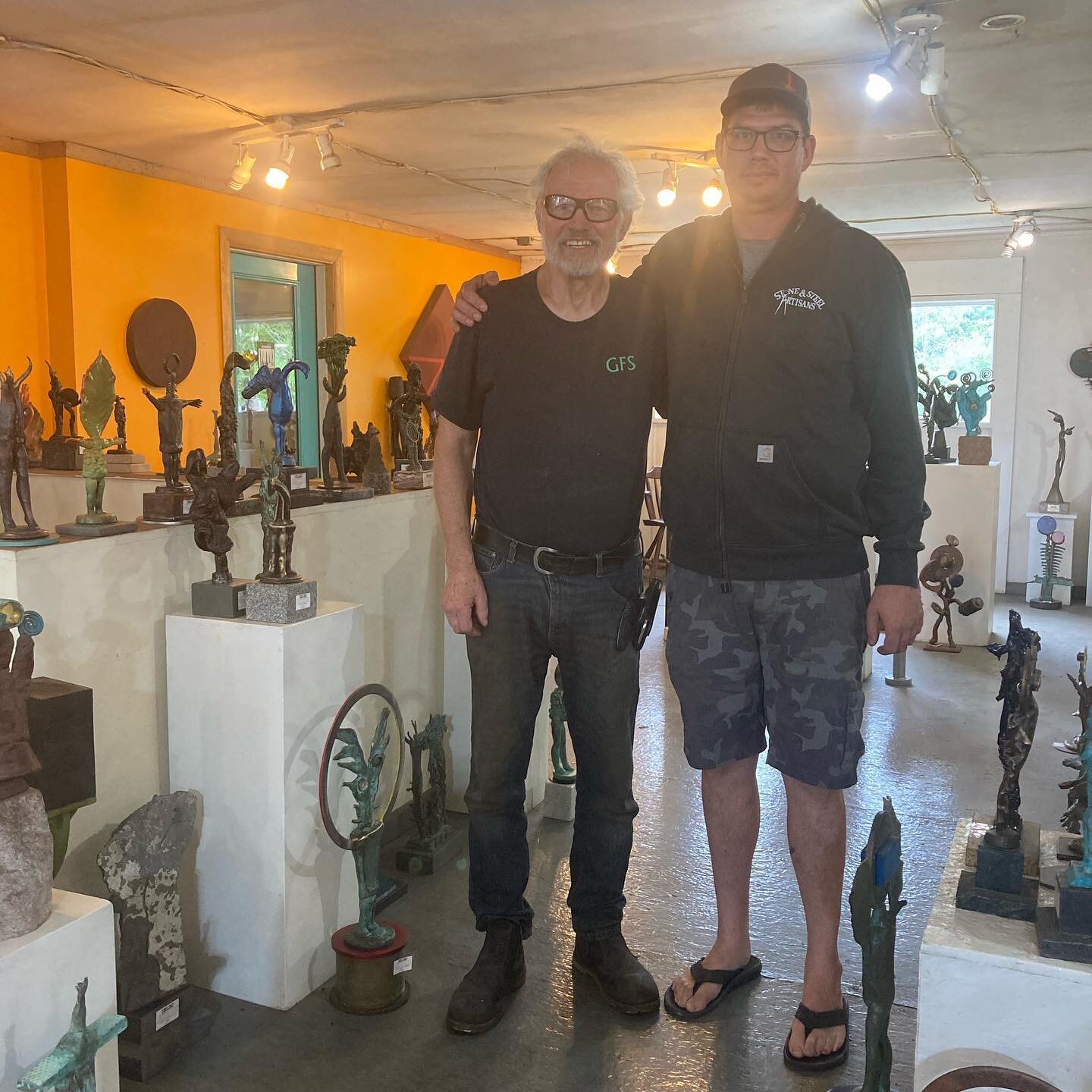 Visited my old college, Alfred University and met up with the man who changed my artistic look on life. Glenn Zweygardt is the man who showed me how to weld, cast metal and cut stone into artforms. His classroom taught me more than just art! @glennzw