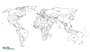 Weltkarte Ausmalen