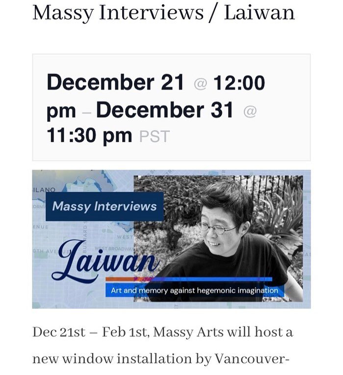Thanks Rafael Zen at Massy Arts Society for this interview. It&rsquo;s a pleasure to build alliances and community with Massy in Chinatown. 🌟🐲🔥

Link in bio. 

@rafaelzzzzzzzen @massyartssociety