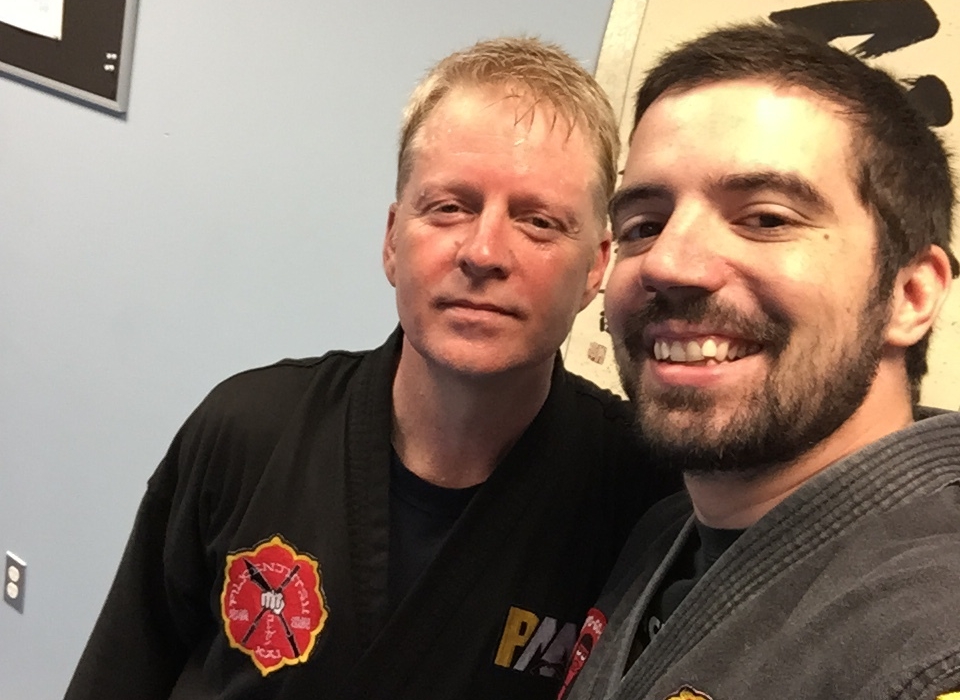 Gary and his SiFu (teacher), David Corrigan.