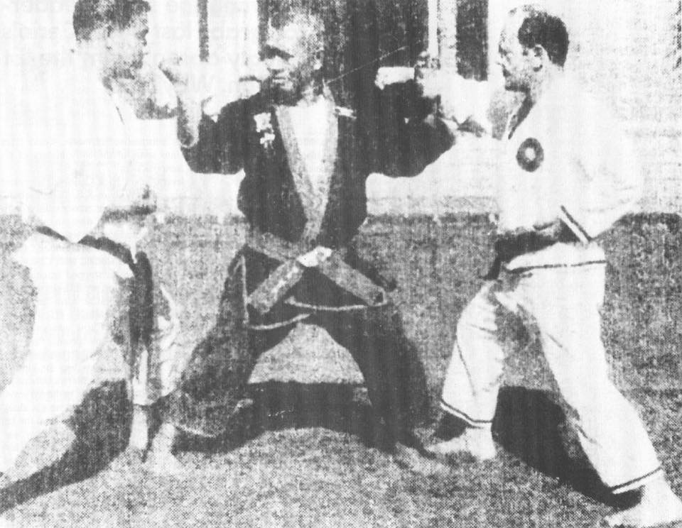 Professor Nick Cerio (right) training with Professor Chow (middle).