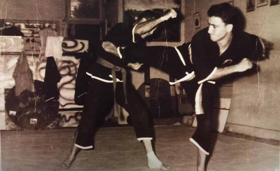 Grandmaster George Pesare executing a Side Kick.