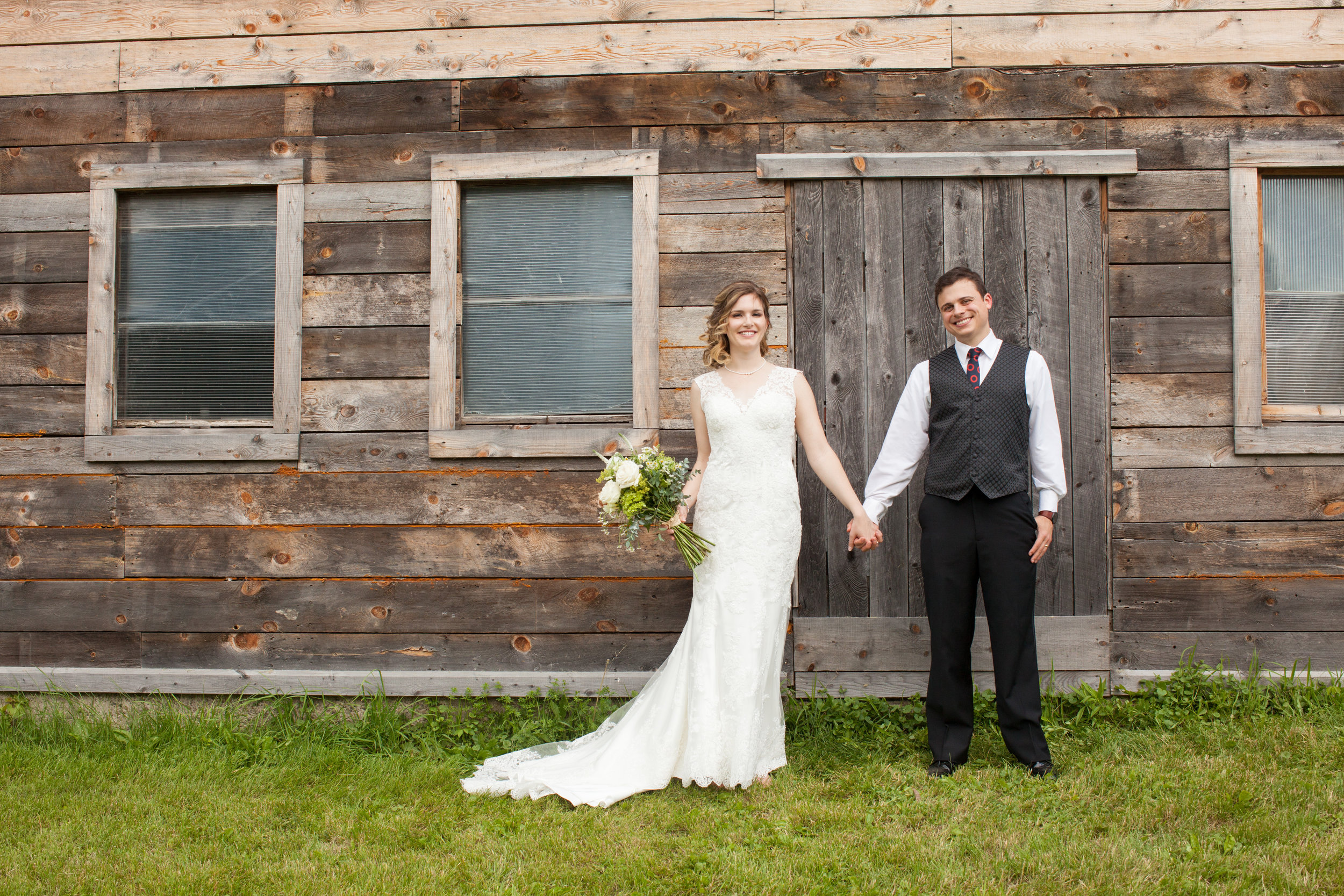 Bride and groom at the old BARN.jpg