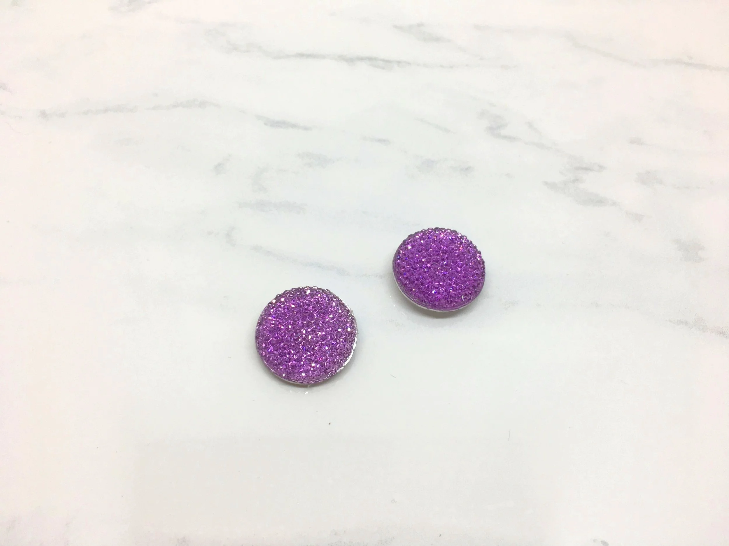 clips à souliers- rond mauve