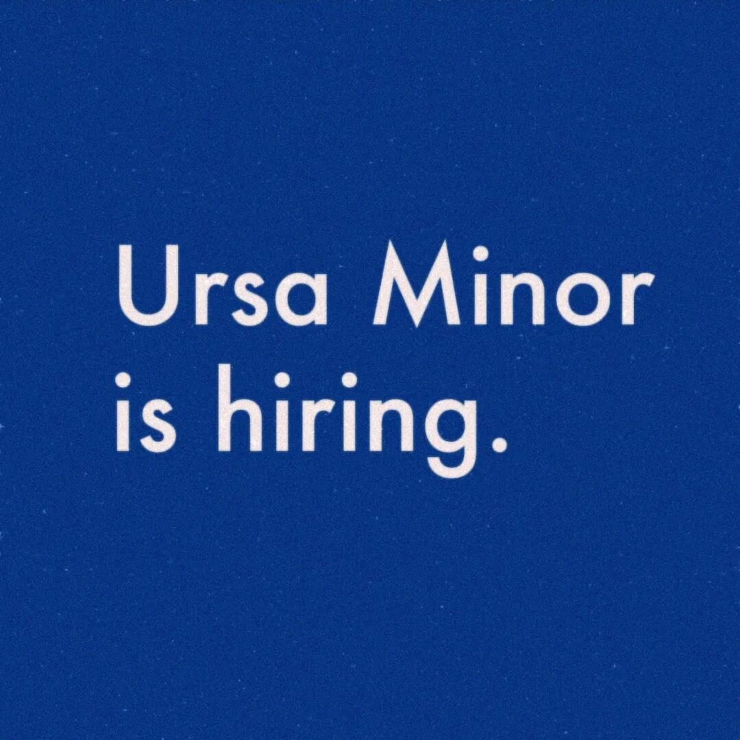 We're looking to grow our team. If you'd like to work at Ursa Minor, please reach out. Experience is great, but we are happy to train the right candidate.

APPLY &gt; #LinkInBio