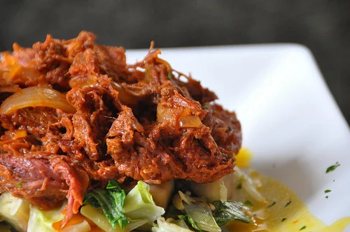 Ropa Vieja - "old clothes" is an amazing dish with a fun story. I'll share it with you in class. 