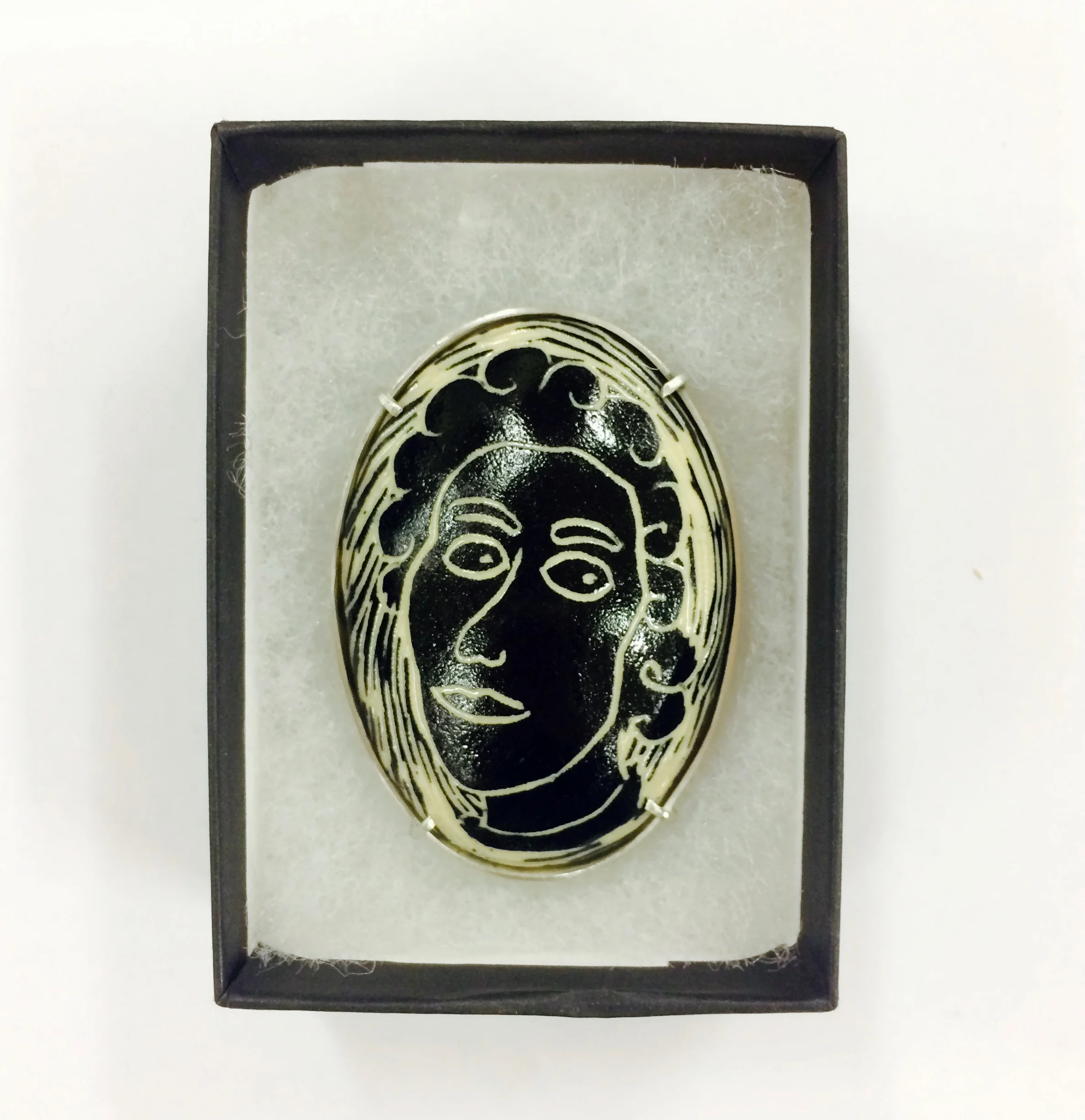 Brooch, Ceramic Piece by Kathy King