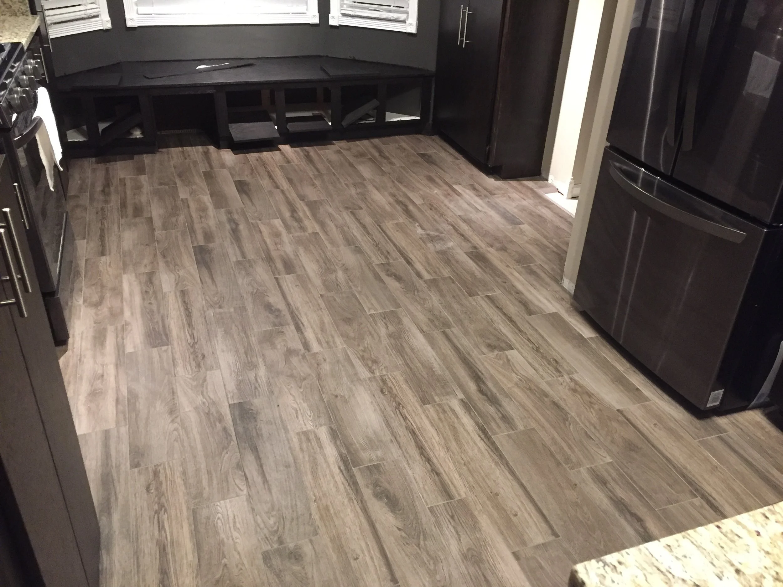 Faux Wood Kitchen Tile