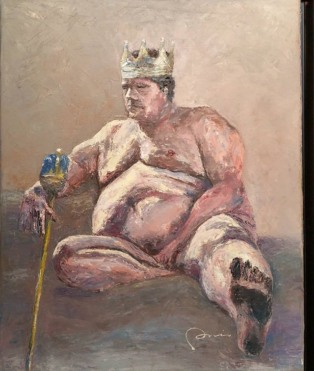 Untitled by #DavidDukGiMin now showing at #MaryPaxon Gallery #oiloncanvas #king #crown