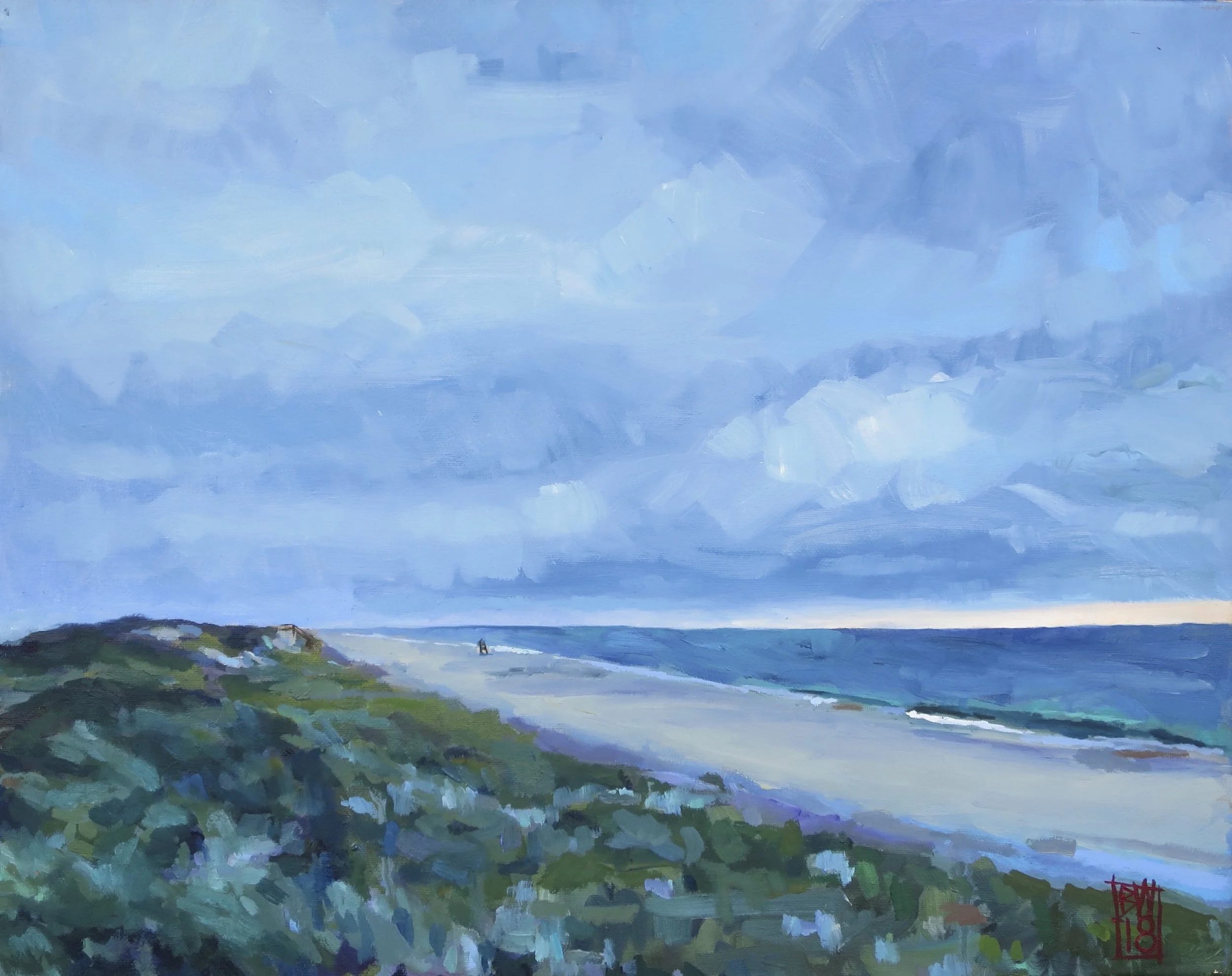 To The Edge of the Dune (cloudy sunrise)
