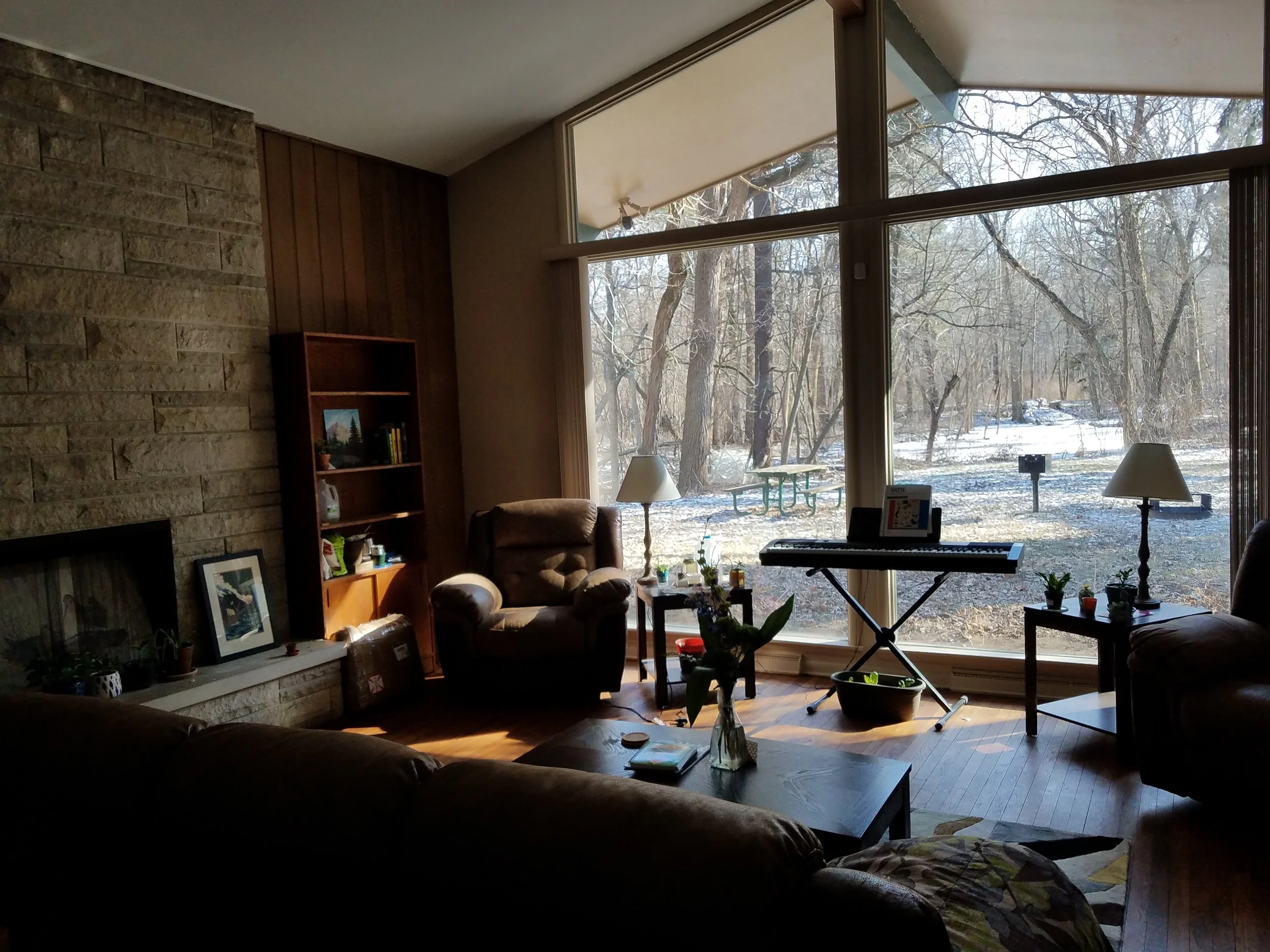 This is the inside of the cabin where I will be staying