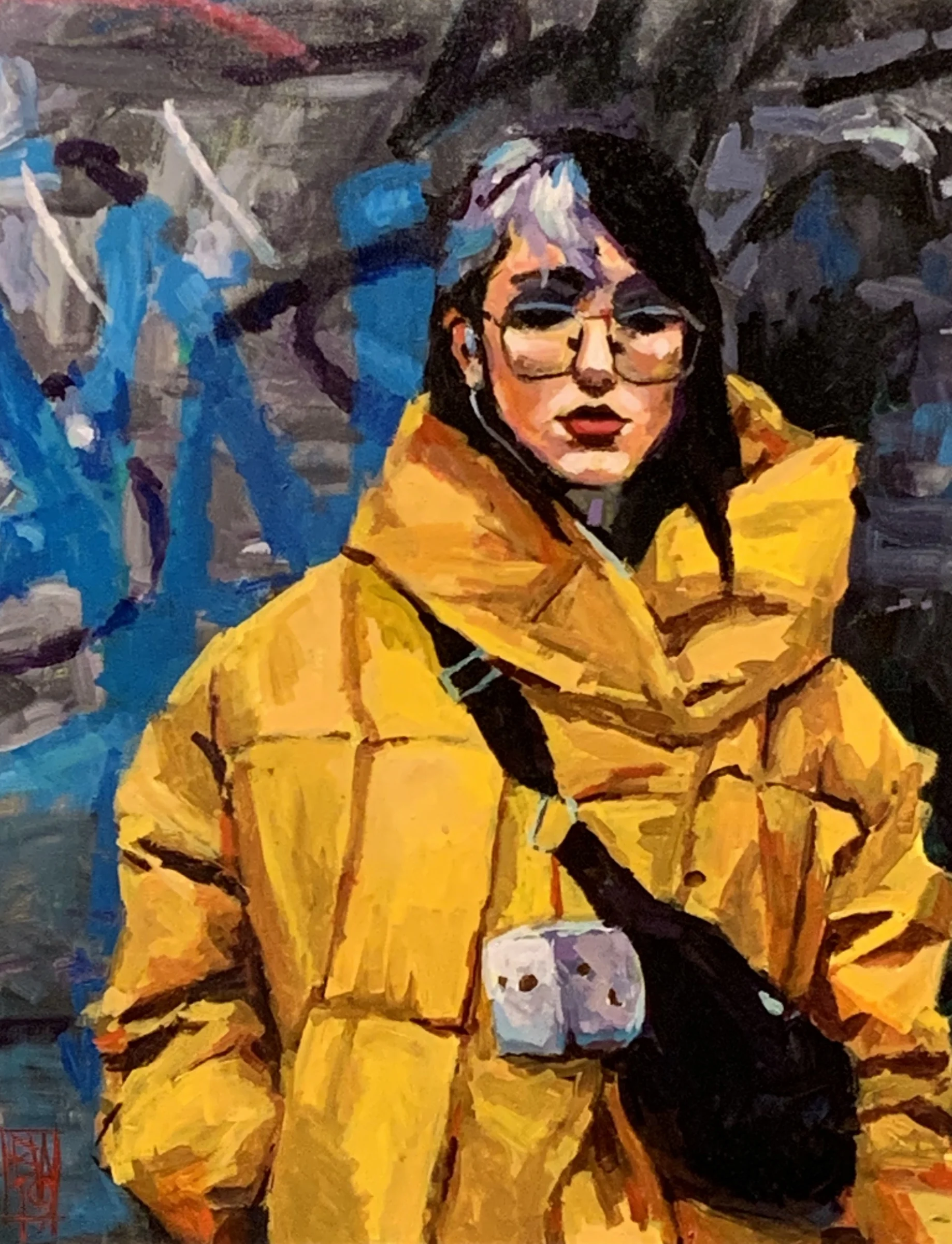  22 in x 28 in  acrylic on canvas  private collection 