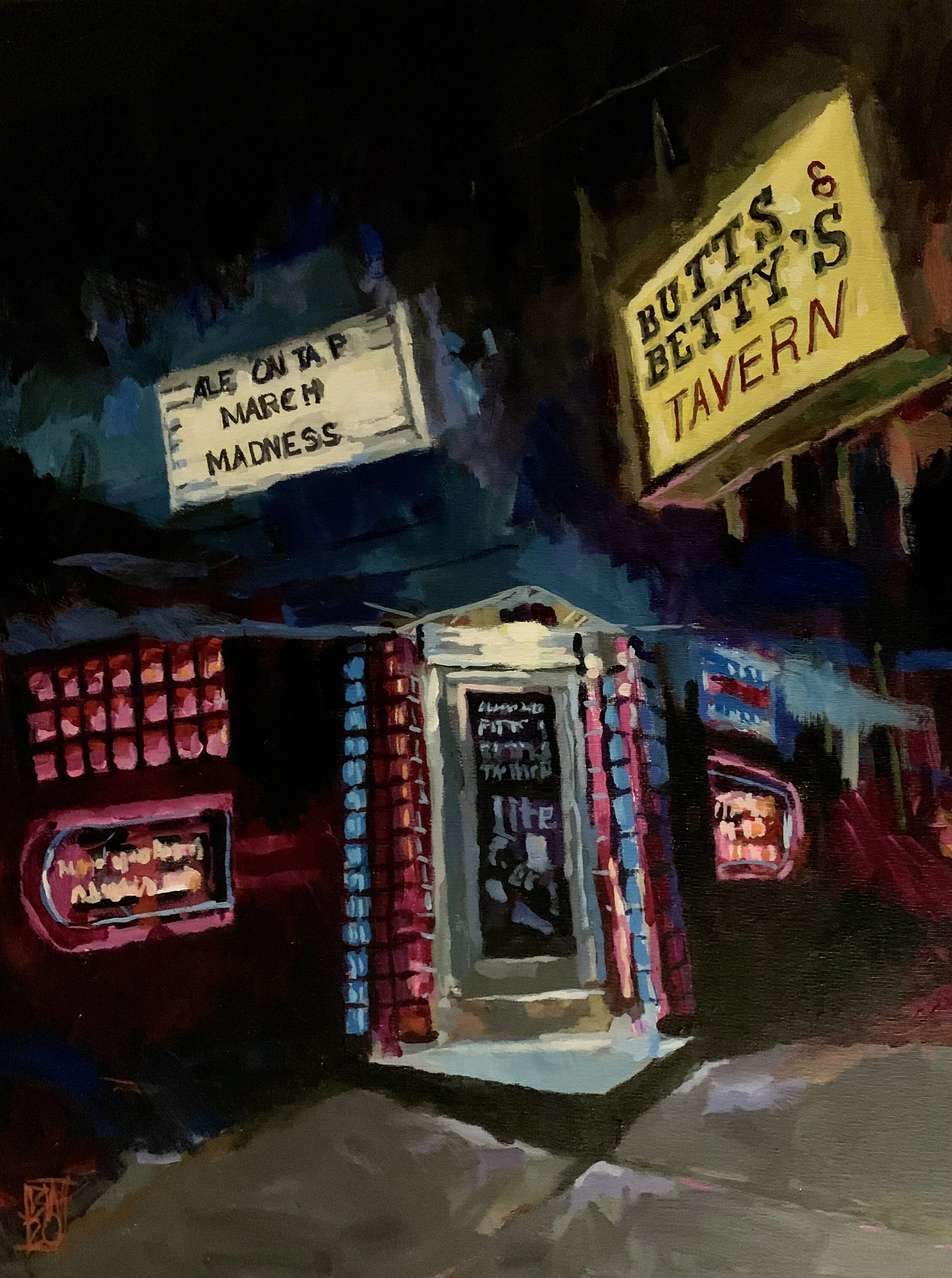 Butts and Bettys at Night