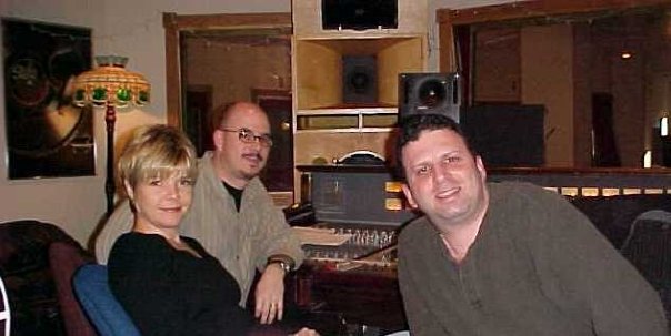Nick with Karrin Allyson and engineer Josiah Gluck at a recording session at Sear Sound in NYC.