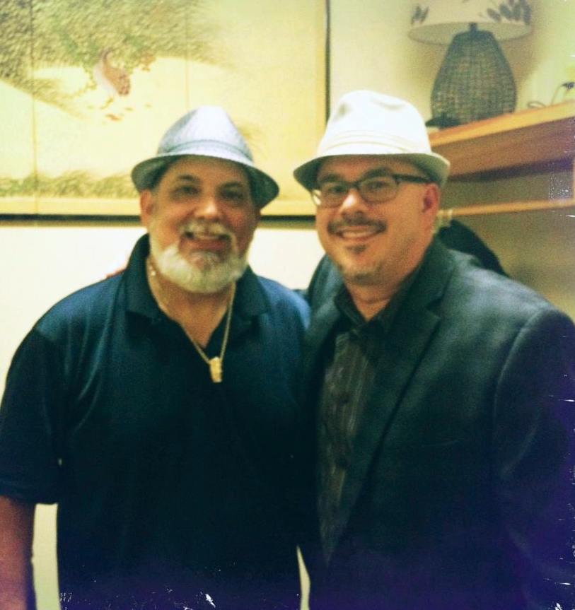 Nick with Poncho Sanchez backstage at Yoshi's Oakland.