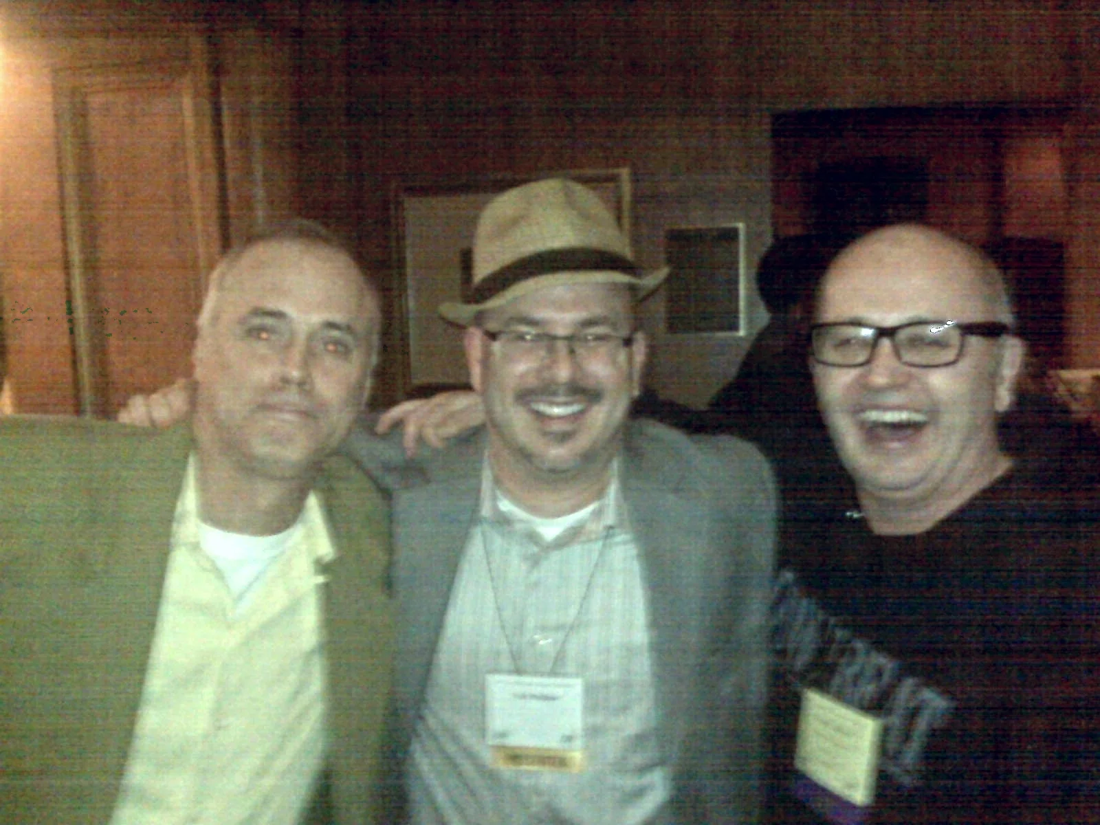 Nick with JazzTimes publisher Lee Mergner (L) and DownBeat publisher Frank Alkyer (R) at the Jazz Education Network conference. (New Orleans, January 2011).