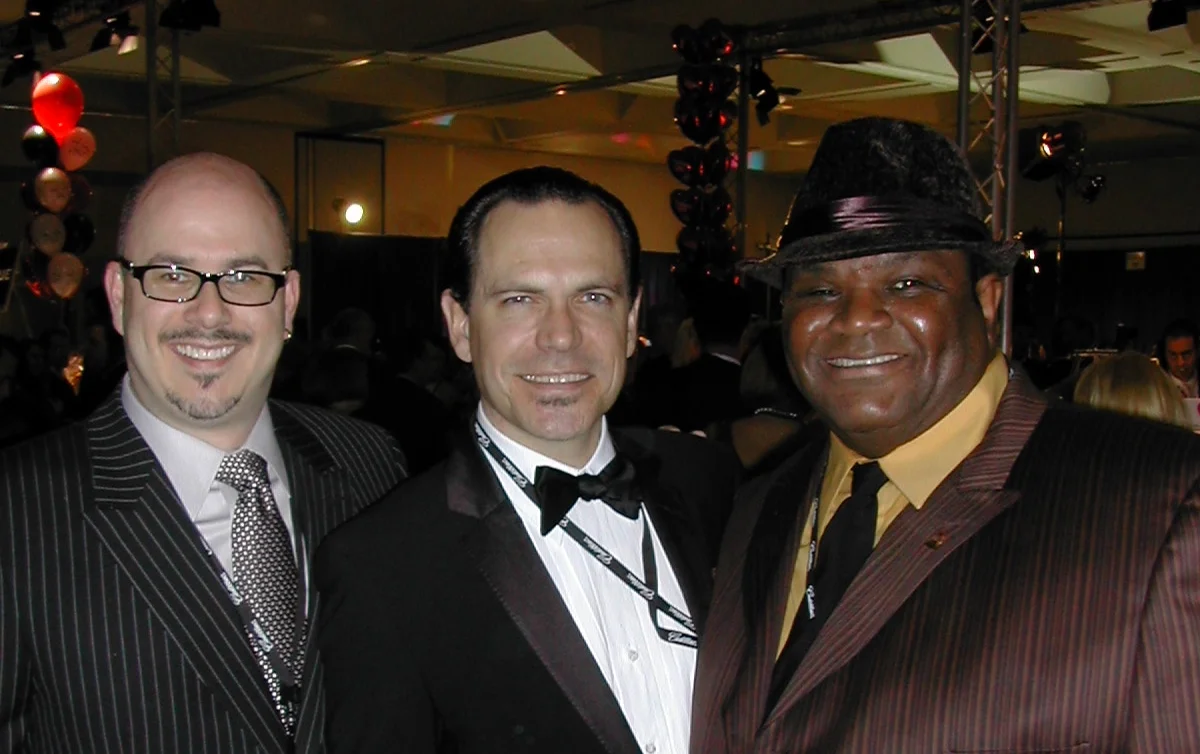 Nick with Kurt Elling and Larry Batiste at the GRAMMYs (2008).