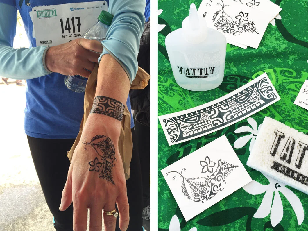 Temporary tattoos promoting French Polynesia