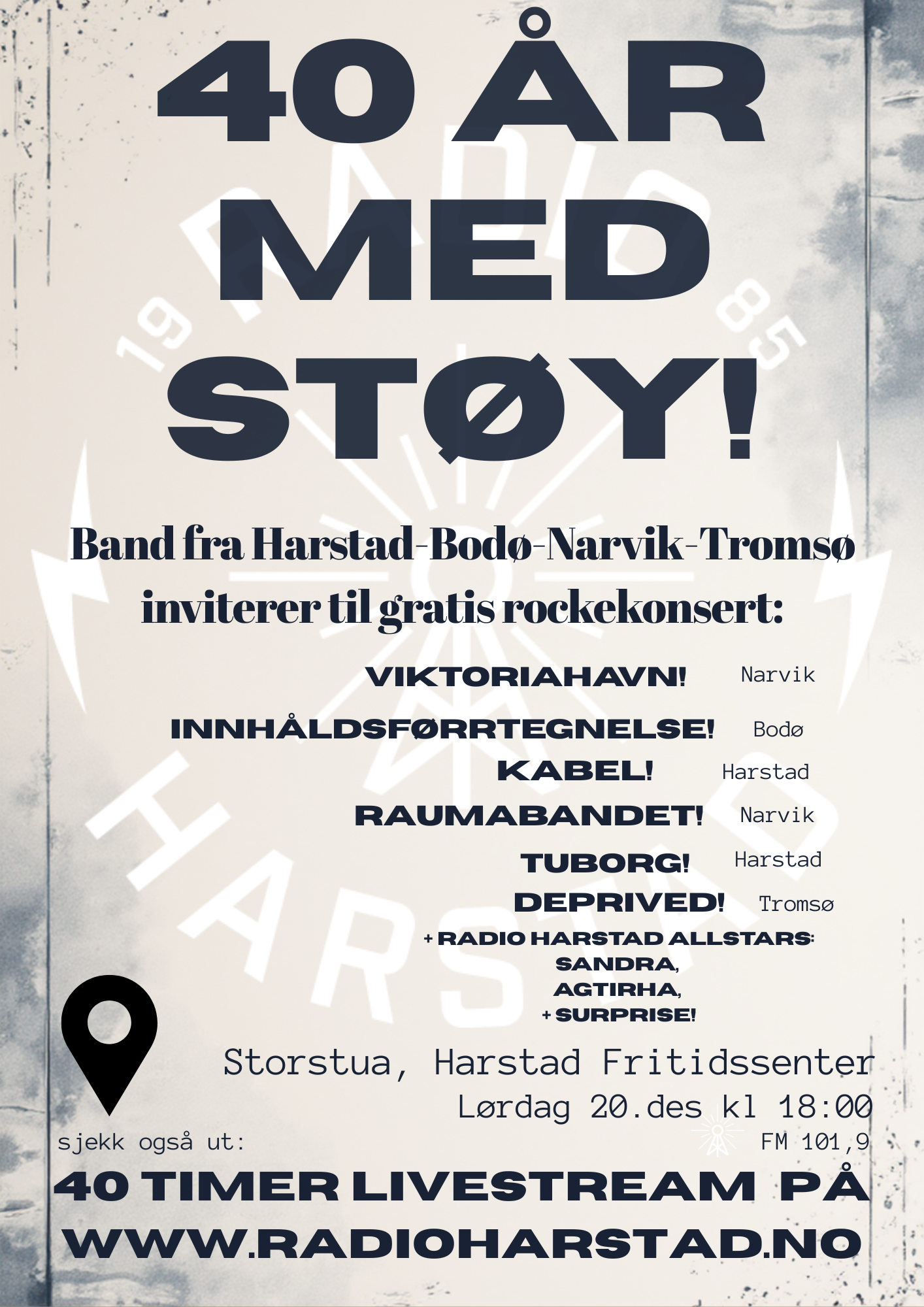 Radio Harstad 40 år: Maratonsending og konsert!
