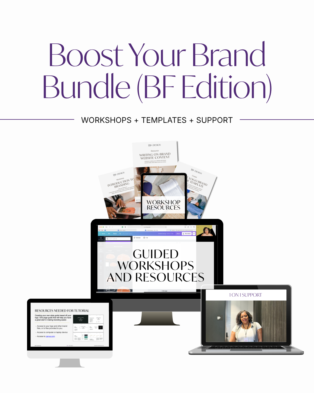Small business tools and resources for branding workshops, including guides, templates, and online support. Black Friday Deal.