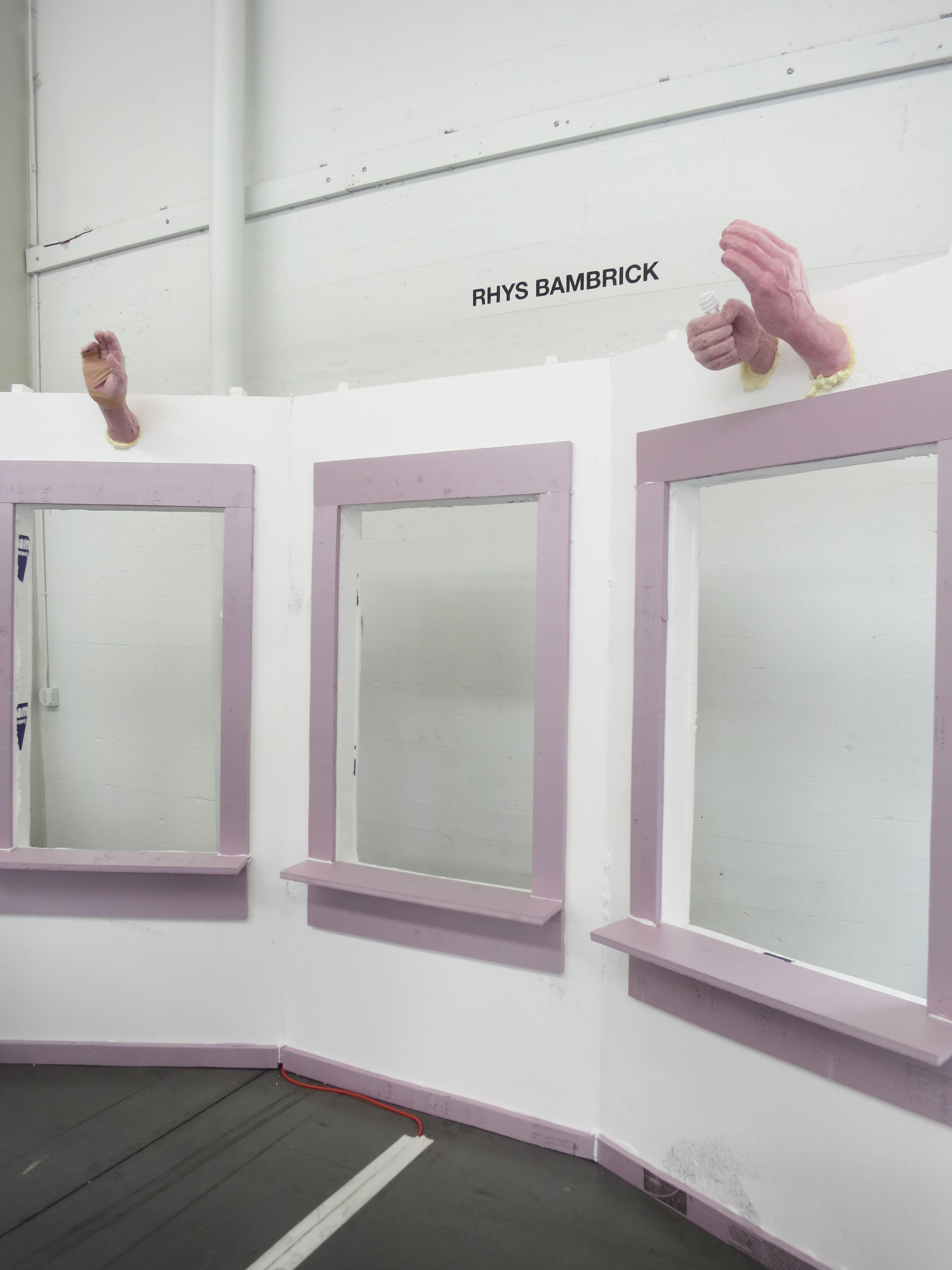   american empire 2 , 2015.  styrofoam, extruded polystyrene, mylar, spray polyurethane.  dimensions variable.  Exhibited at SFAI Vernissage at Fort Mason, May 2015.&nbsp; 