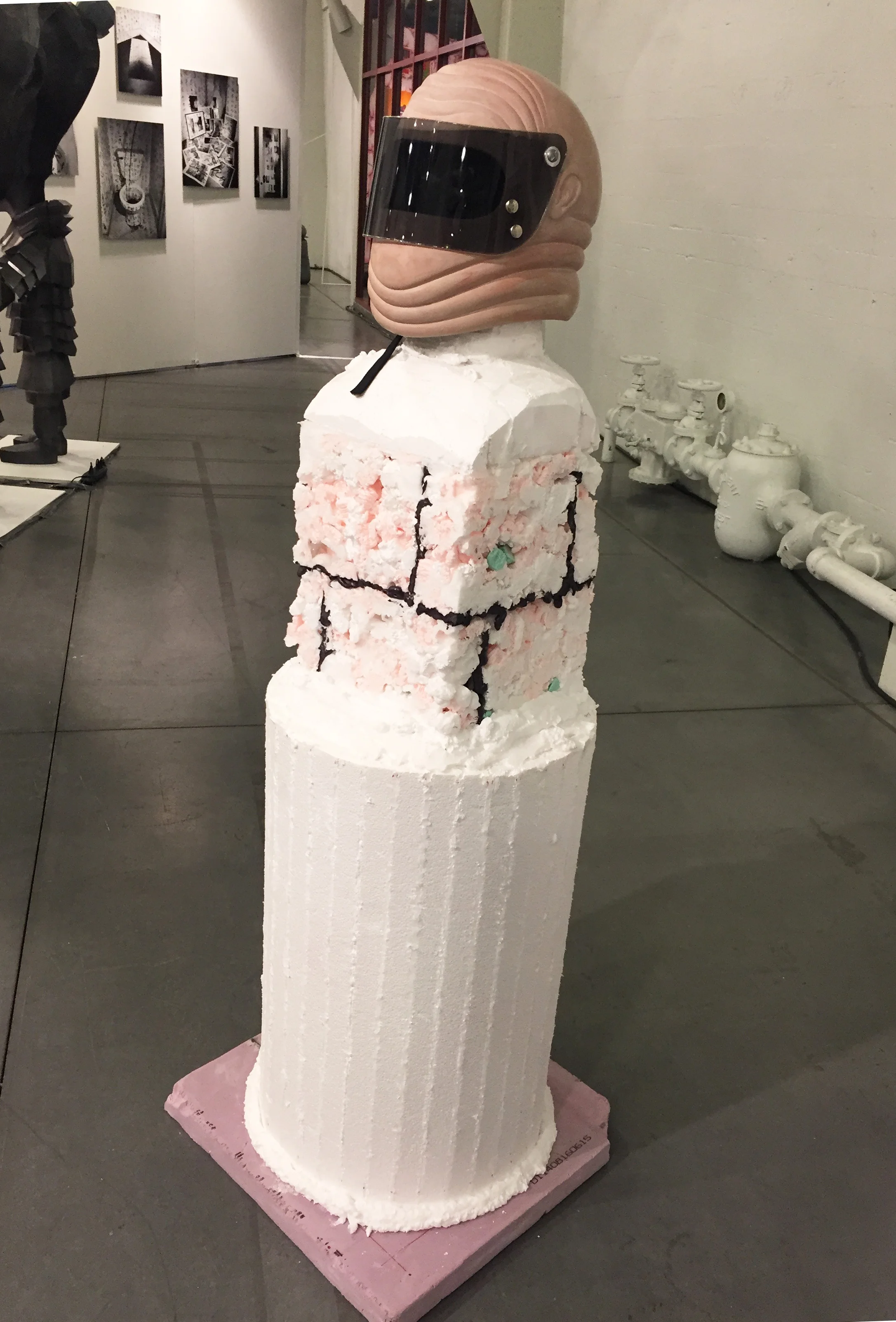 american empire 2 , 2015. styrofoam, extruded polystyrene, mylar, spray polyurethane. dimensions variable. Exhibited at SFAI Vernissage at Fort Mason, May 2015. 