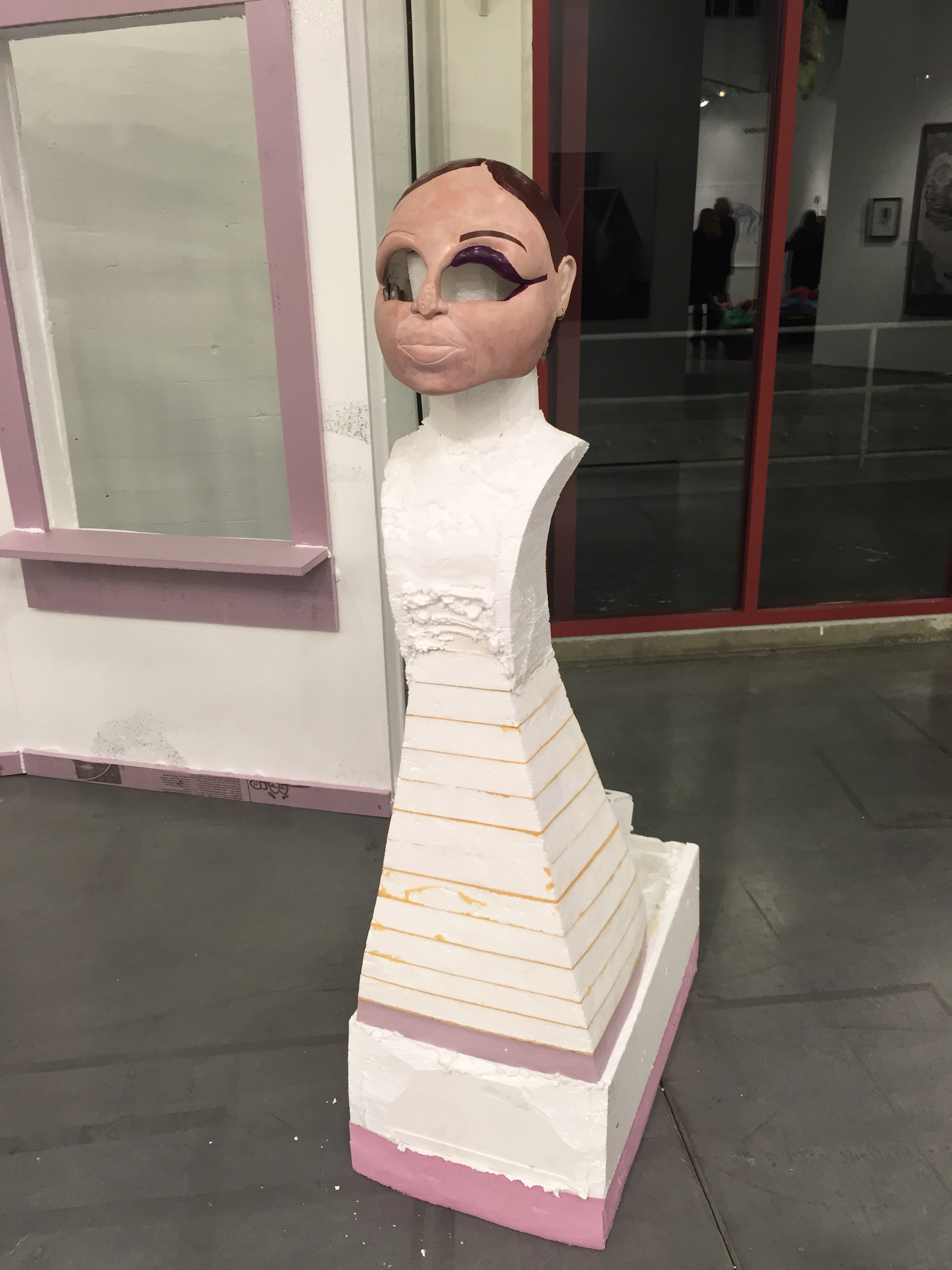   american empire 2 , 2015.  styrofoam, extruded polystyrene, mylar, spray polyurethane.  dimensions variable.  Exhibited at SFAI Vernissage at Fort Mason, May 2015.&nbsp; 