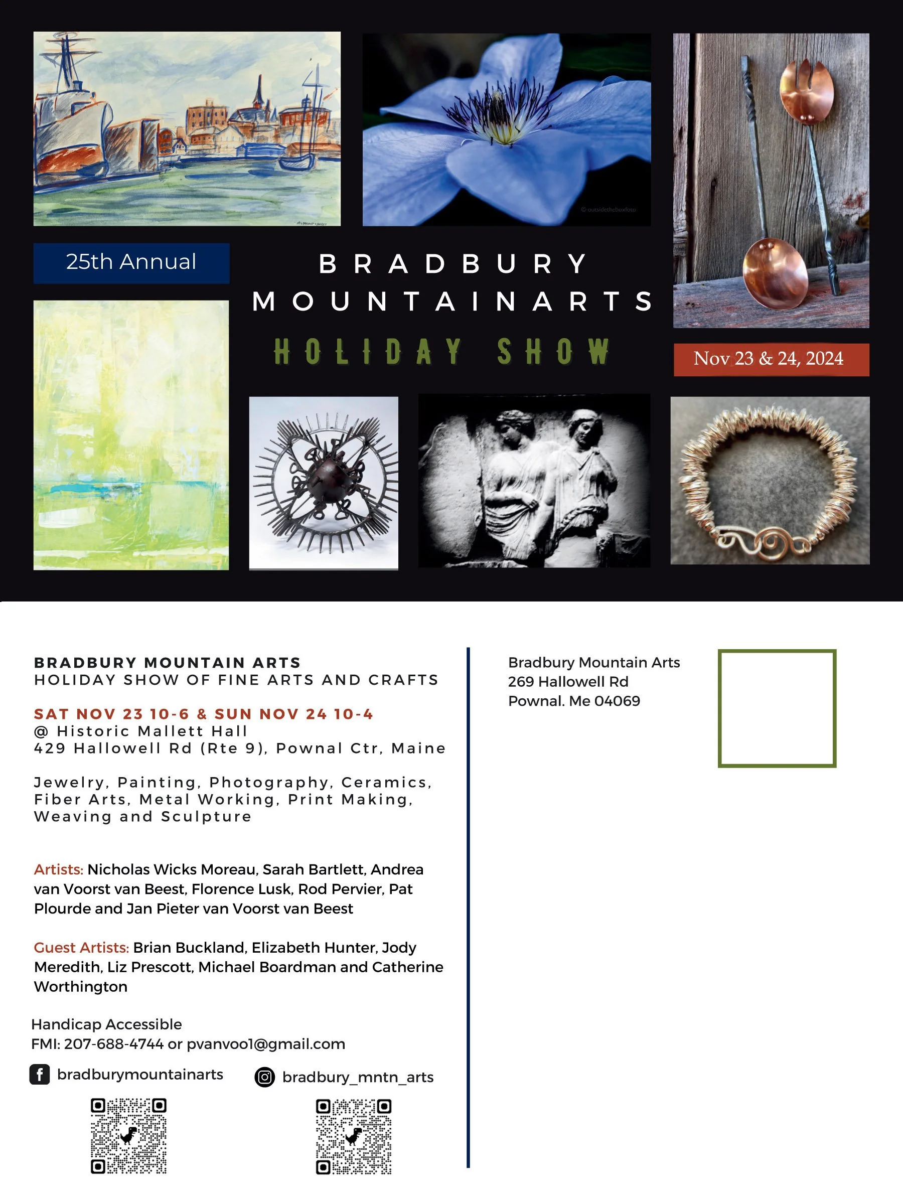 25th Annual Bradbury Mountain Arts Holiday Show 