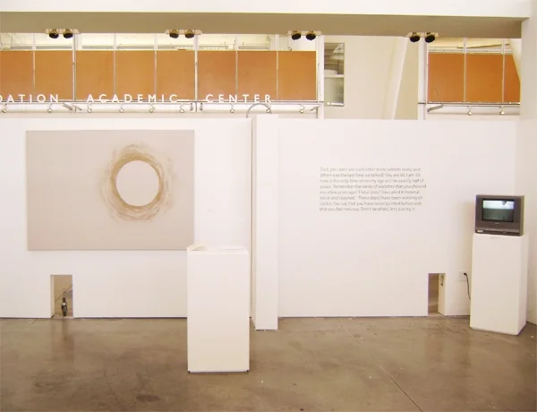  Installation shot including one of the paintings from my "O" series 