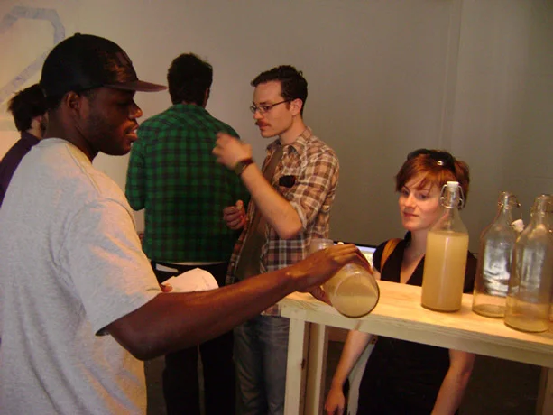 Participants enjoing some of my ginger beer 